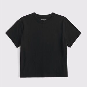 Abercrombie & Fitch Essential Polished Body-Skimming
Tee in Black